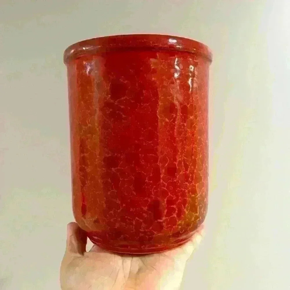 Beautiful marbled crimson made in Italy canister